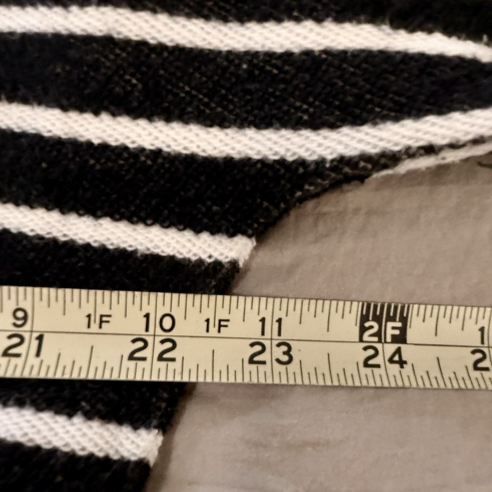 Lauren Jeans Co Navy White Striped 100% Cotton Hoodie Fisherman Preppy Sz Large - Picture 7 of 8